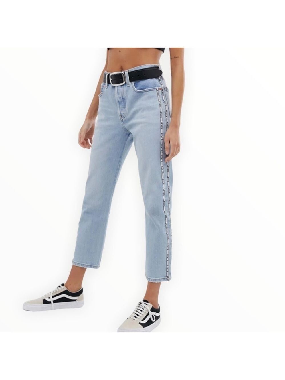 Levi's 501 Jeans Light Wash High Rise Crop Size 30x26